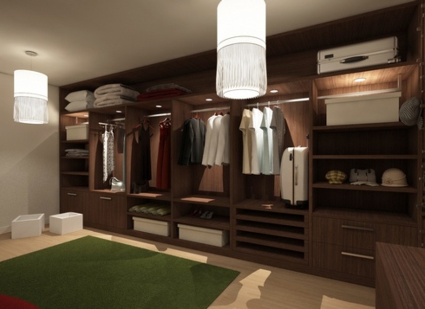 Классическая гардеробная комната из массива с подсветкой Каменск-Уральский