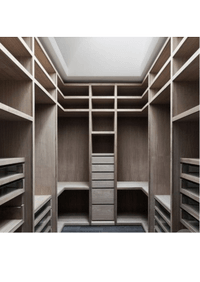 П-образная гардеробная комната в классическом стиле Каменск-Уральский