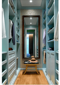 Параллельная гардеробная комната с большим зеркалом Каменск-Уральский