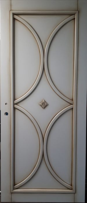 Межкомнатная дверь в профиле массив (эмаль с патиной) Каменск-Уральский
